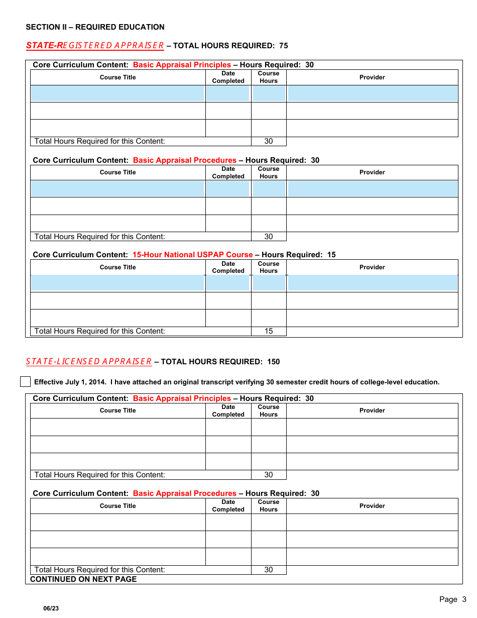 South Dakota Application for StateCertified General/Residential