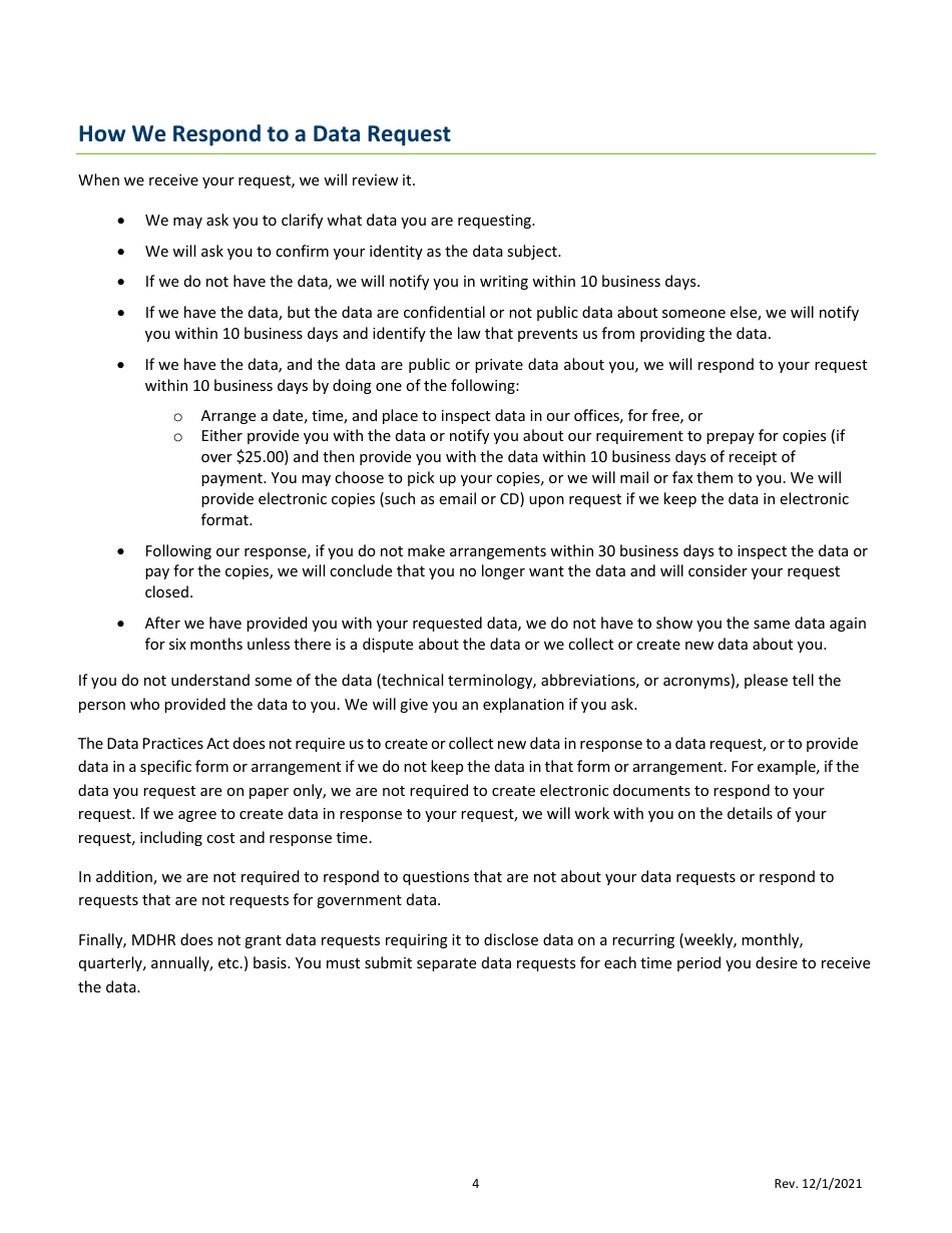 Data Request Form - Data Subject - Minnesota, Page 4