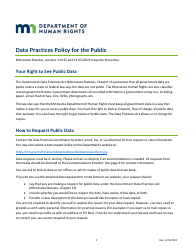 Data Request Form - Requesting Public Data - Minnesota
