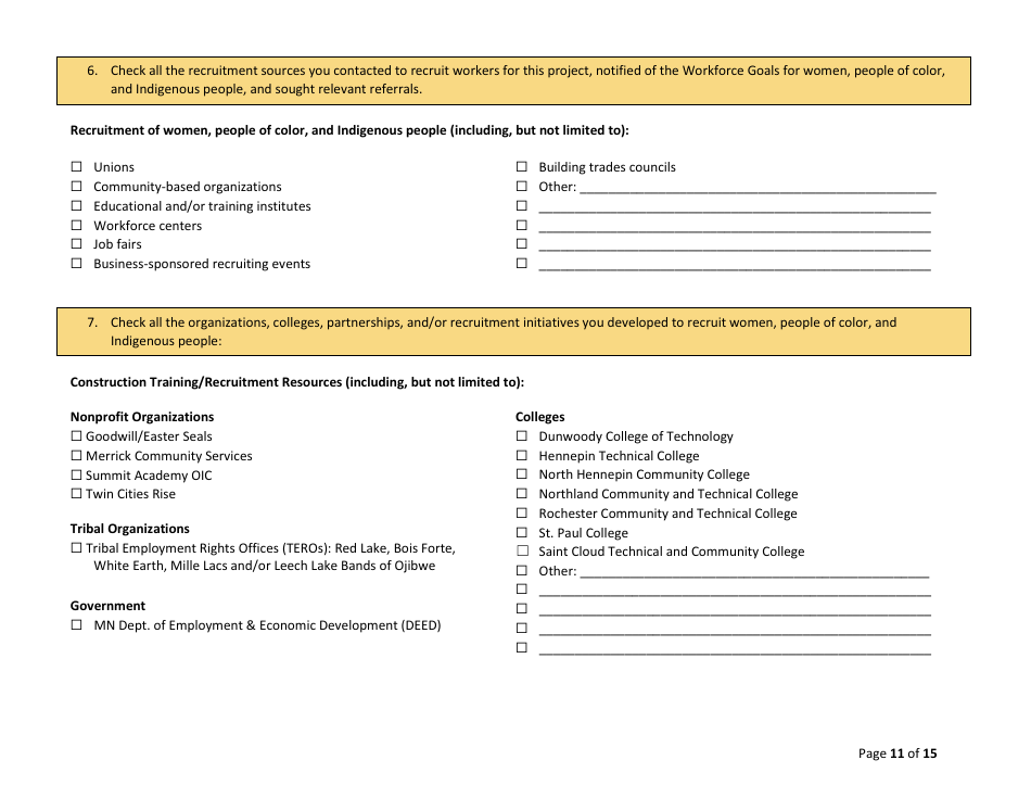 Preconstruction Packet for Prime Contractors - Minnesota, Page 11