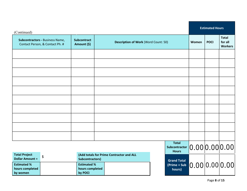 Preconstruction Packet for Prime Contractors - Minnesota, Page 8