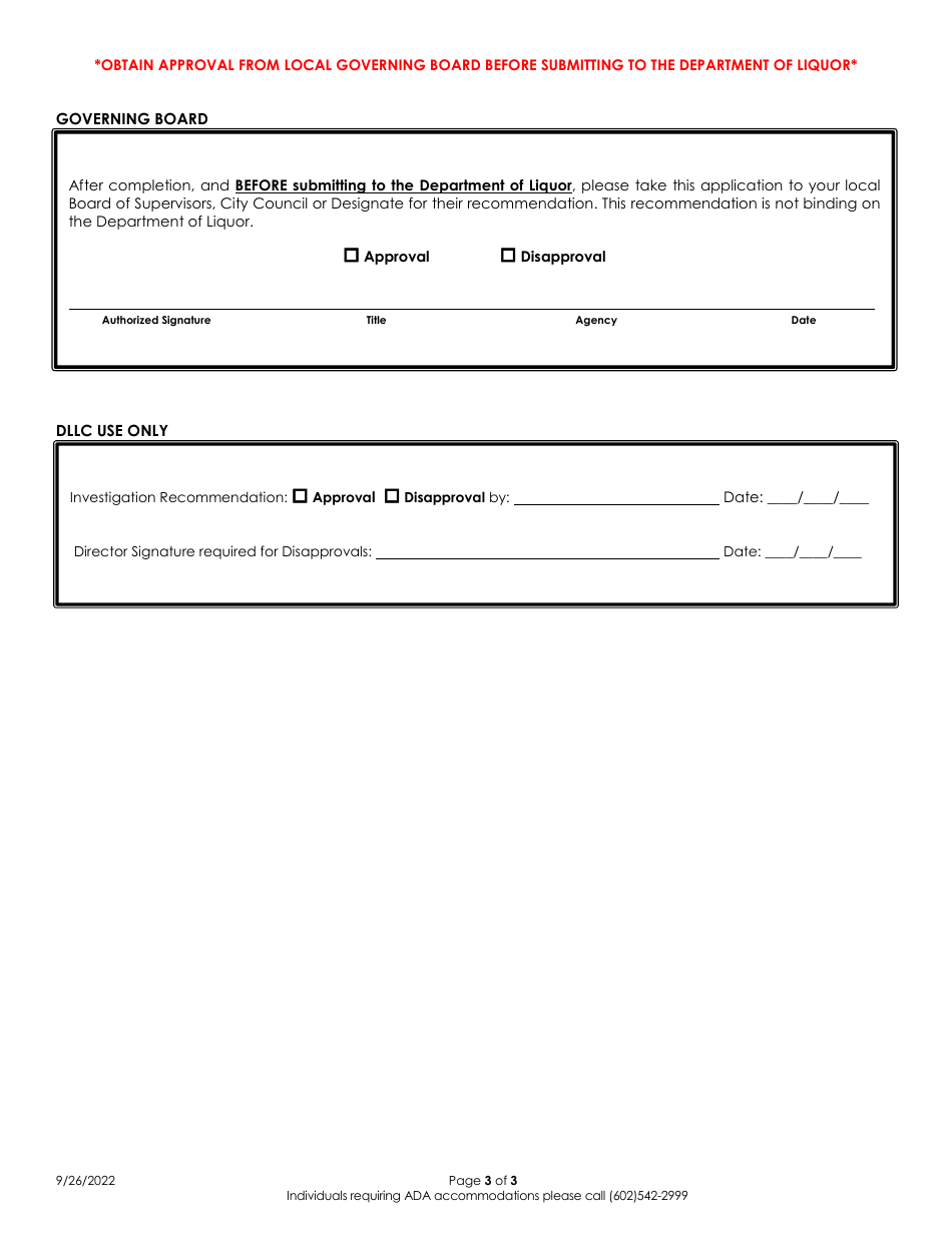Joint Premises Permit - Extension of Premises - Arizona, Page 3