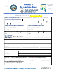 Document preview: Burial Transit Permit - Nevada