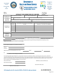 Application for a Correction of a Record - Nevada, Page 4