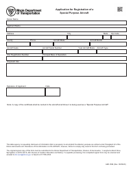 Document preview: Form AER2584 Application for Registration of a Special Purpose Aircraft - Illinois