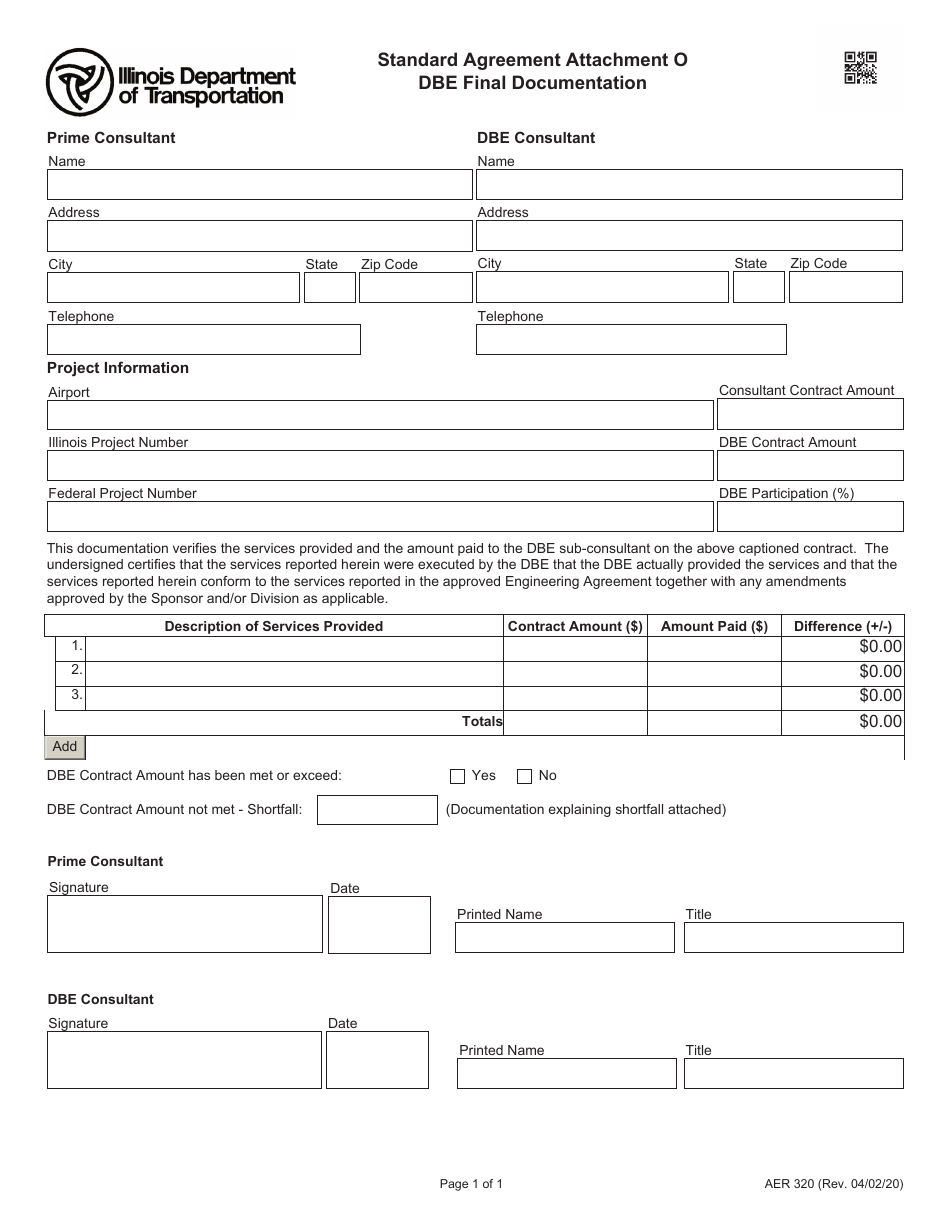 Form AER320 Attachment O - Fill Out, Sign Online and Download Fillable ...