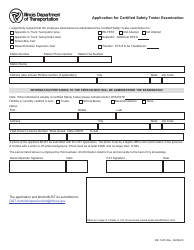 Document preview: Form BIC1200 Application for Certified Safety Tester Examination - Illinois