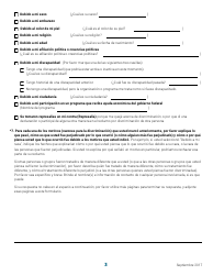 Formulario De Informacion Sobre Un Reclamo Por Discriminacion - Nebraska (Spanish), Page 3