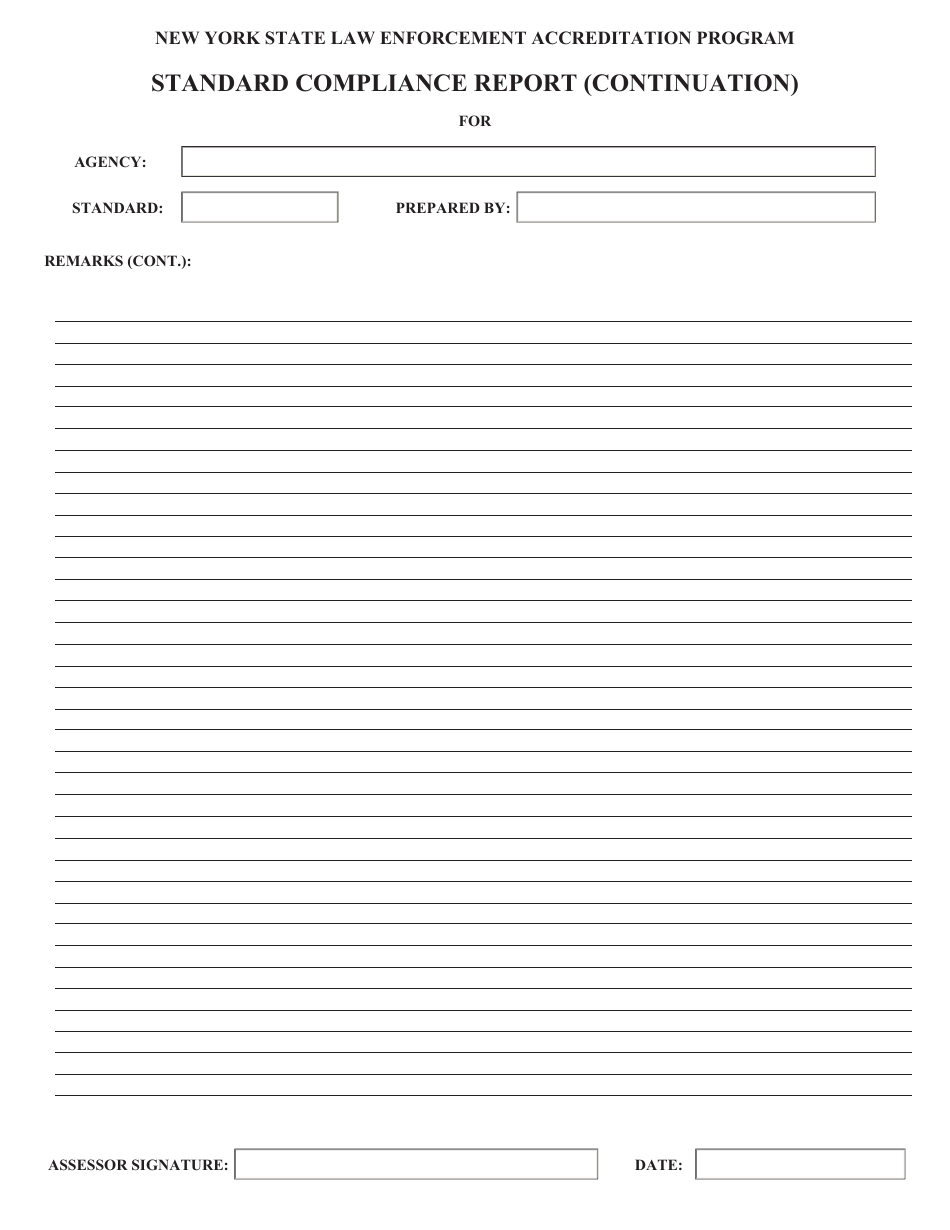 Standard Compliance Report / Policy Advice - New York State Law Enforcement Accreditation Program - New York, Page 2
