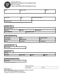 Document preview: Create Asset Master Record Request Form - Arkansas