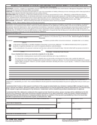 Document preview: DAF Form 2037 Request for Waiver of Spouse Concurrence in Survivor Benefit Plan (SBP) Election