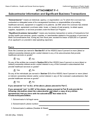 Form HS200 Licensure &amp; Certification Application - California, Page 17