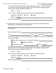 Form HS200 Licensure &amp; Certification Application - California, Page 19