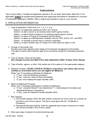 Form HS200 Licensure &amp; Certification Application - California, Page 24