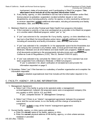 Form HS200 Licensure &amp; Certification Application - California, Page 26