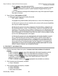 Form HS200 Licensure &amp; Certification Application - California, Page 28