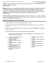 Form HS215A Applicant Individual Information - California, Page 14