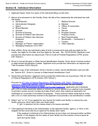 Form HS215A Applicant Individual Information - California, Page 15