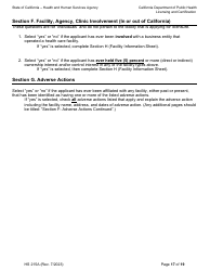 Form HS215A Applicant Individual Information - California, Page 17
