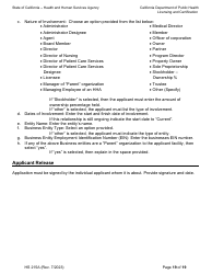 Form HS215A Applicant Individual Information - California, Page 19