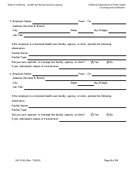 Form HS215A Applicant Individual Information - California, Page 6