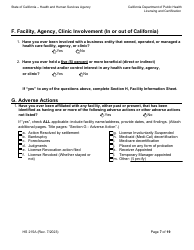Form HS215A Applicant Individual Information - California, Page 7