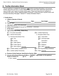 Form HS215A Applicant Individual Information - California, Page 8