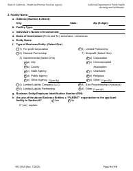 Form HS215A Applicant Individual Information - California, Page 9