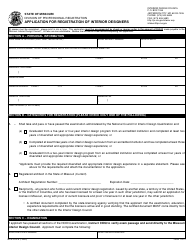 Form MO375-0278 Application for Registration of Interior Designers - Missouri, Page 2