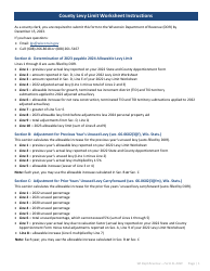 Instructions for Form SL-202C County Levy Limit Worksheet - Wisconsin