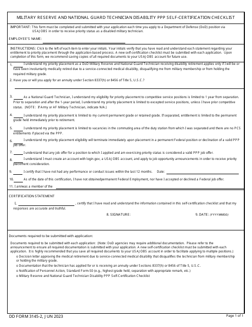 DD Form 3145-2  Printable Pdf