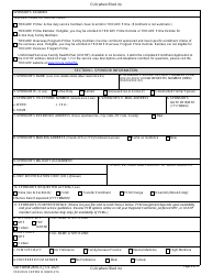 DD Form 2876-3 TRICARE Prime Enrollment, Disenrollment, and Primary Care Manager (PCM) Change Form (Overseas), Page 2