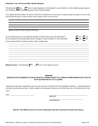 Form 400-00151M Affidavit in Support of Relief From Abuse Complaint for Child - Vermont, Page 3