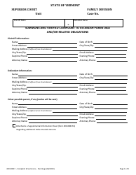 Document preview: Form 400-00817 Summons and Verified Complaint to Establish Parentage and/or Related Obligations - Vermont