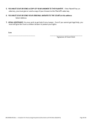 Form 400-00836 Complaint for Divorce/Legal Separation/Dissolution With Children - Vermont, Page 2