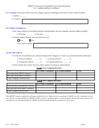 Financial Prequalification Questionnaire for Audited Indirect Cost Rates - Michigan, Page 13