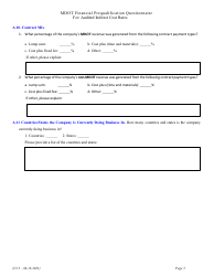Financial Prequalification Questionnaire for Audited Indirect Cost Rates - Michigan, Page 14