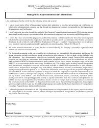 Financial Prequalification Questionnaire for Audited Indirect Cost Rates - Michigan, Page 18