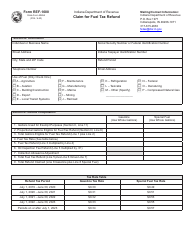 Document preview: Form REF-1000 (State Form 50854) Claim for Fuel Tax Refund - Indiana