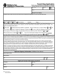 Document preview: DOT Form 510-017 Transit Stop Application - Washington
