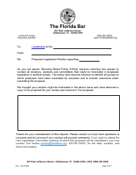 Document preview: Notice of Position Request to Interested Parties - Florida