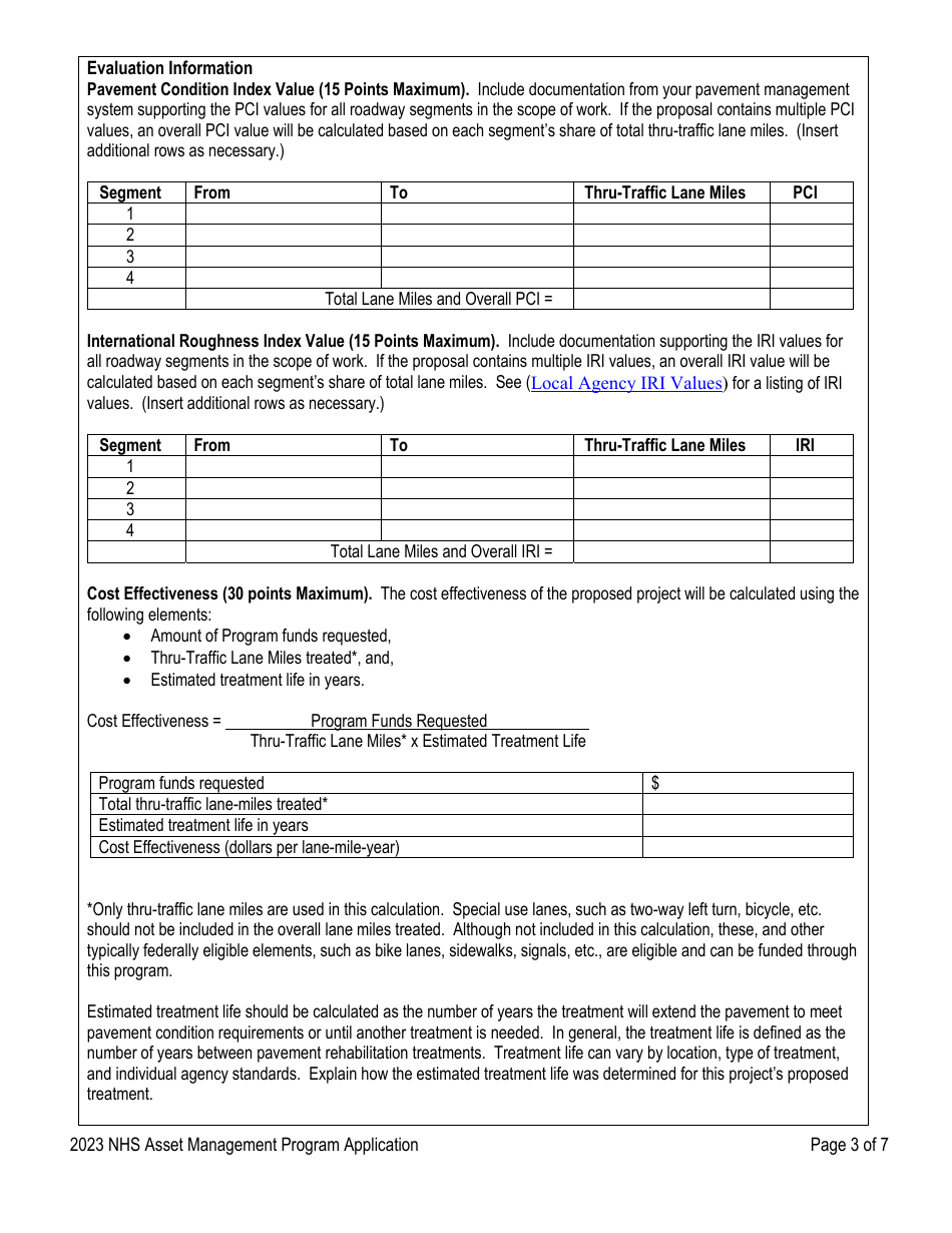 Application for Funding - Nhs Asset Management Program - Washington, Page 3
