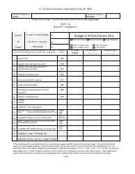 Form DE0885 Part III Special Education Comprehensive Plan - Budget Summary - Georgia (United States)