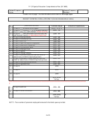 Form DE0885 Part III Special Education Comprehensive Plan - Budget Summary - Georgia (United States), Page 6