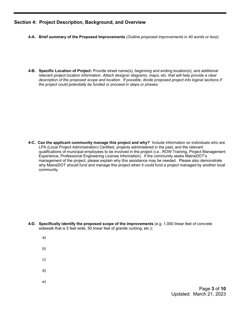 Mainedot Bikeped Program Funding Application - Maine, Page 3