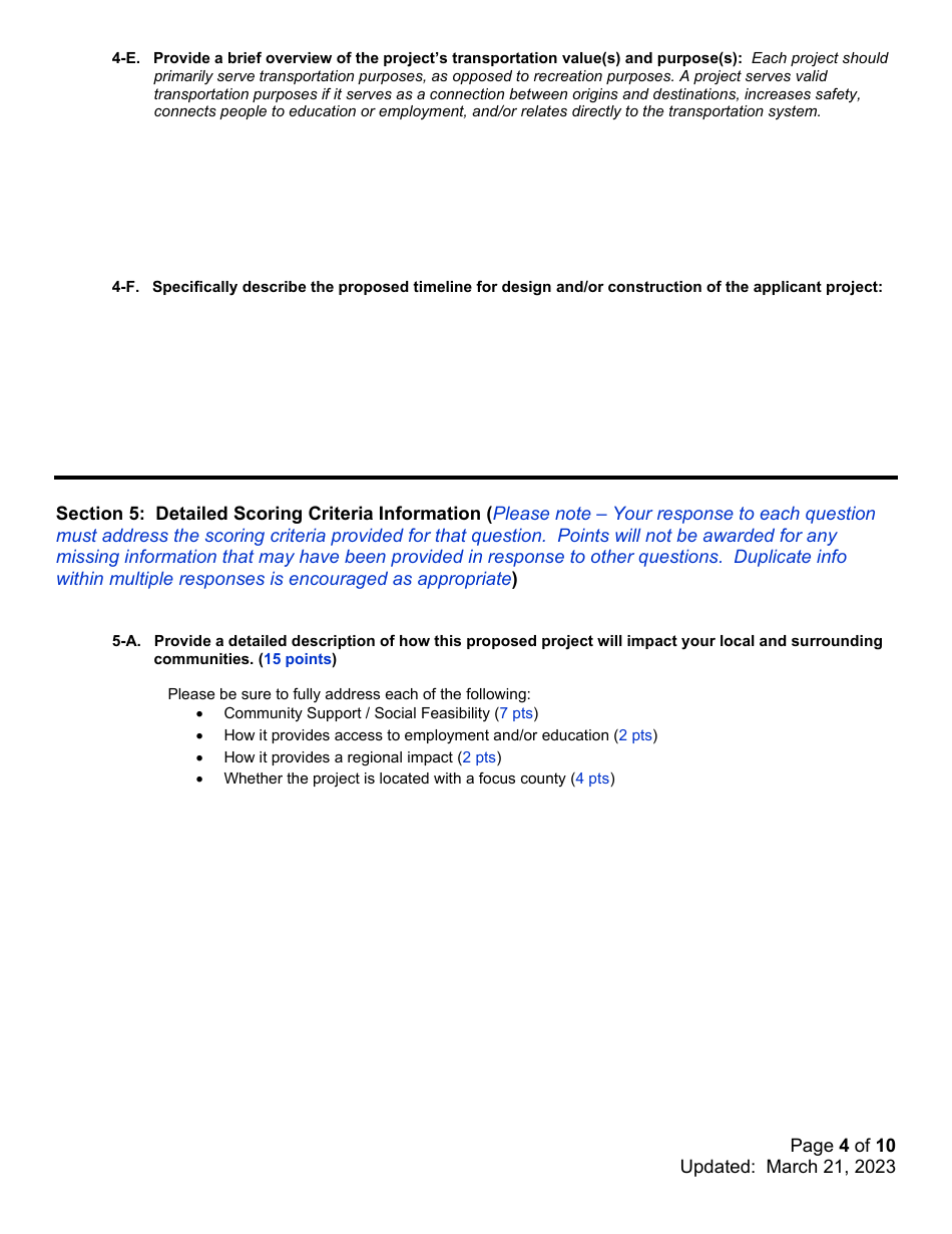 Mainedot Bikeped Program Funding Application - Maine, Page 4