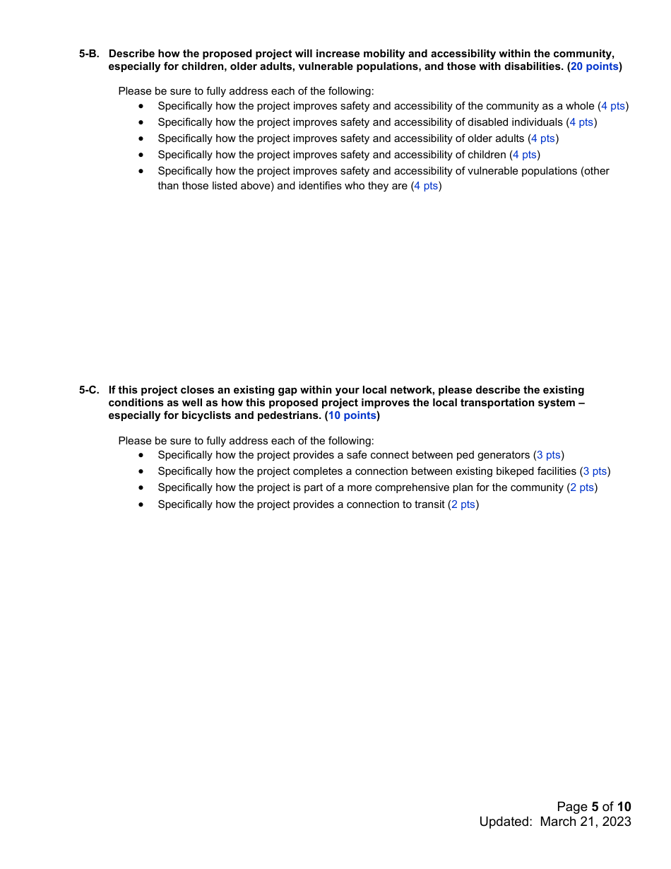 Mainedot Bikeped Program Funding Application - Maine, Page 5