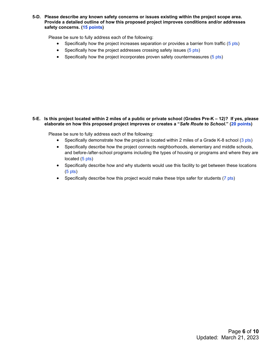 Mainedot Bikeped Program Funding Application - Maine, Page 6