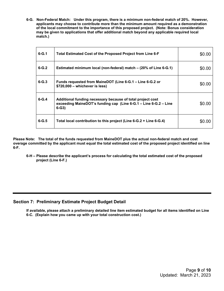 Mainedot Bikeped Program Funding Application - Maine, Page 9