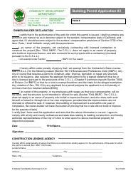 Form 03 Building Permit Application for Owner-Builders - City of Chico, California, Page 2